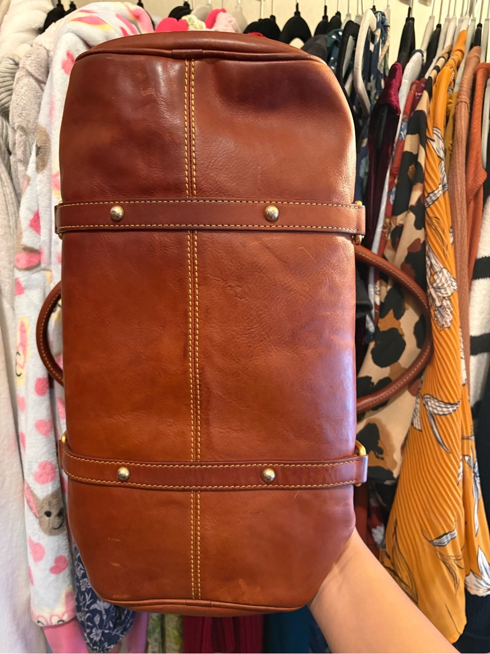 Dooney & Bourke | Large Florentine Leather Satchel | Patina - Picture 6 of 16